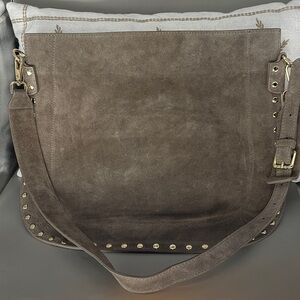 Anna Paola Beautiful Suede Made In Italy Elegant Suede Shoulder Bag Anna Paola